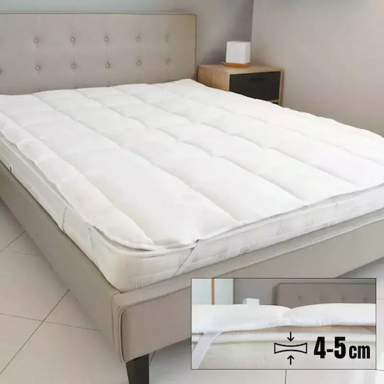 Fiber Mattress Topper Aloe Vera Fiber King Size Polyester Infused with Aloe & Elastic Straps 200x200cm