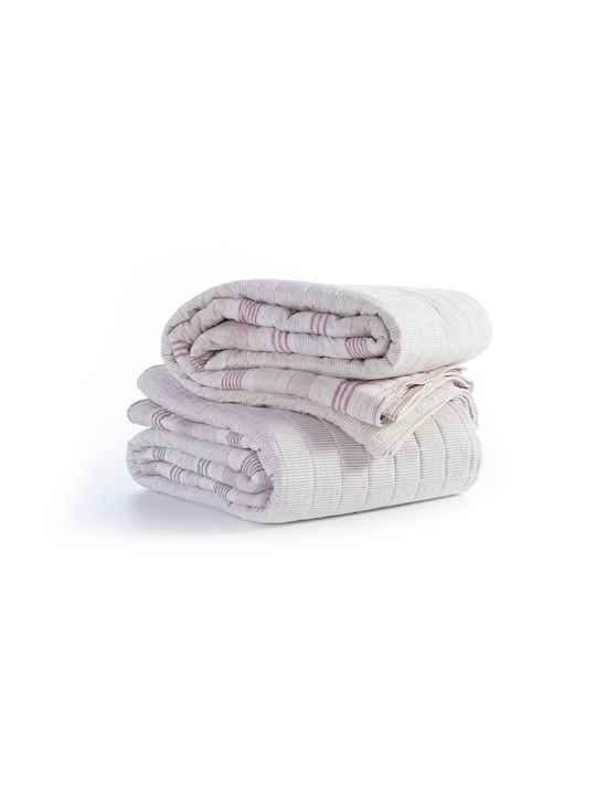 Nef-Nef Homeware Canfield Κουβερλί Υπέρδιπλο Microfiber Beige 230x240cm