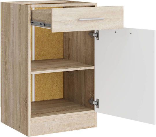 Επιδαπέδιο Ντουλάπι Sonoma Oak, White 50x46x82εκ.