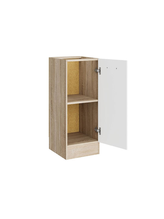 Επιδαπέδιο Ντουλάπι Sonoma Oak, White 30x46x82εκ.