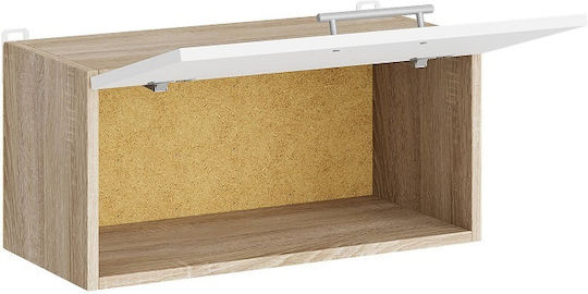 Ντουλάπι Κρεμαστό Sonoma Oak, White 60x30x28εκ.