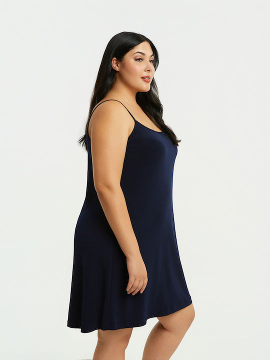 Rochii De Vară Pentru Femei Midi Rochie Albastră 0000.7511.B.NETTO-BLUE