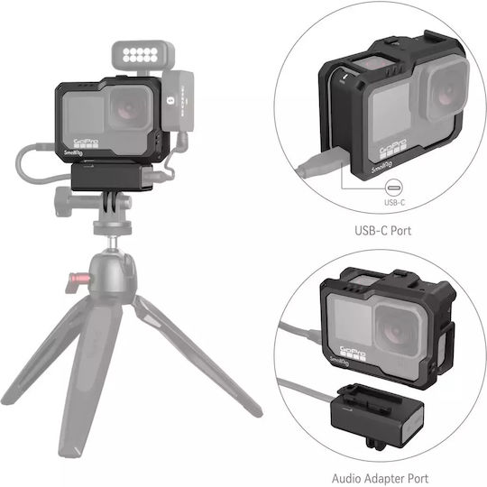 Smallrig 3083c Kit Cușcă Huse Pentru Camere De Acțiune GoPro Hero 13 12 11 10 9 Negru