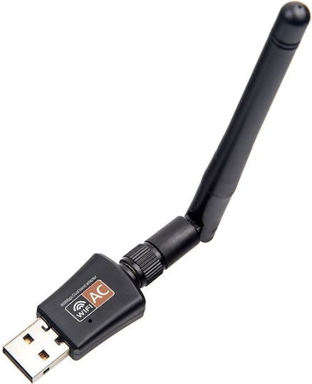 Adaptor Mini Wi-fi 600mbps Viteză Dual Band Portabil Hotspot Wi-fi Interfață Usb 2.0 Compatibilitate Largă Design Compact Portabil Negru