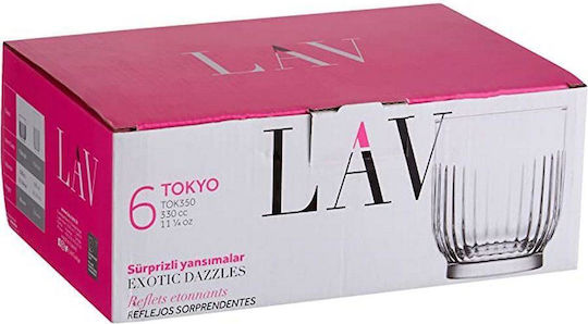 Gurallar Set Brillen Whiskey aus Glas 330ml LVTOK35033F 6Stücke