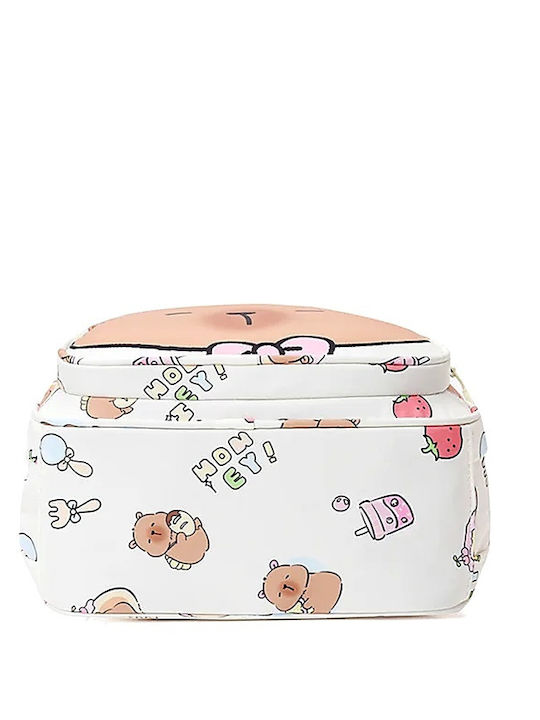 Kourk Kids Bag Backpack White 25cmx12cmx35cmcm