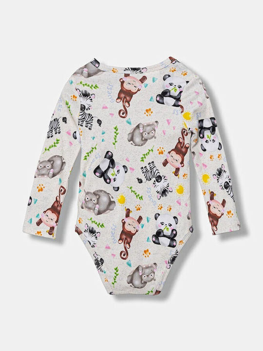 Guess Baby Bodysuit Set Long-Sleeved with Accessories Beige 5pcs