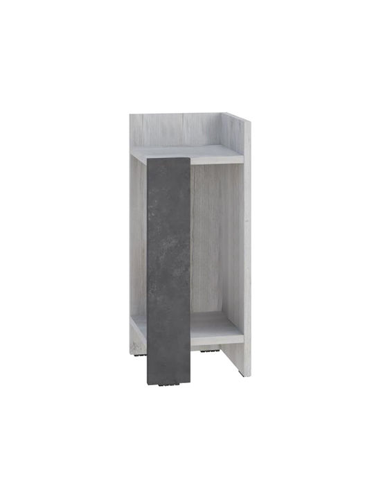Κομοδίνο Elos Ξύλινο Λευκό 25x27x60cm