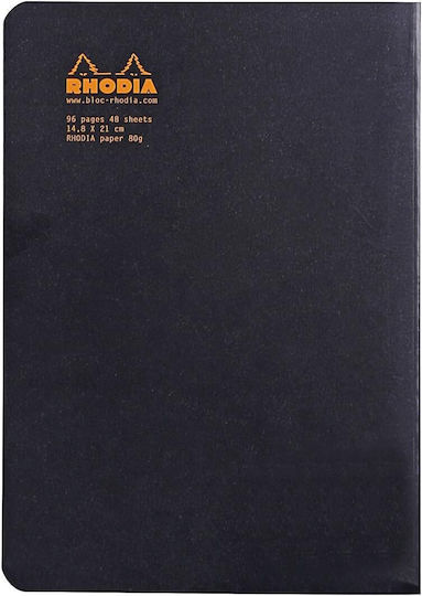 Rhodia Notebook 48 Sheets A5 Ruled Black