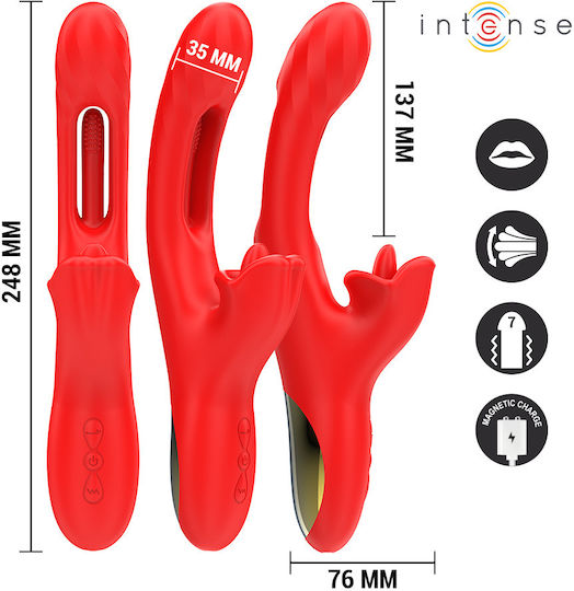 Intense Jessica Vibrator Clitoral Cu Control De La Distanță 24.8cm Roșu