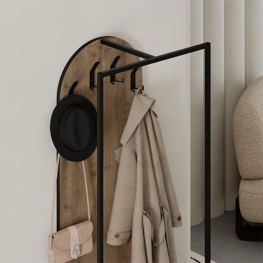 Archy Eingangsmöbel mit Garderobe & Schuhschrank Open Walnut 53x31.7x180cm