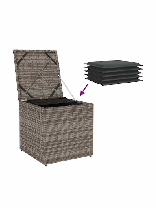vidaXL Outdoor Storage Box Gray L50xW50xH50cm