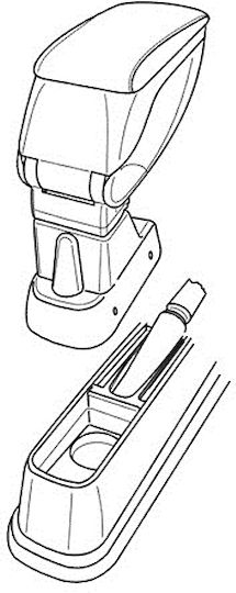 Lampa Car Armrest Mount for Fiat Grande Punto 2005 Black