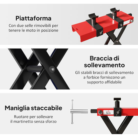 HomCom Motorcycle Frame Stand with 500kg Maximum Weight