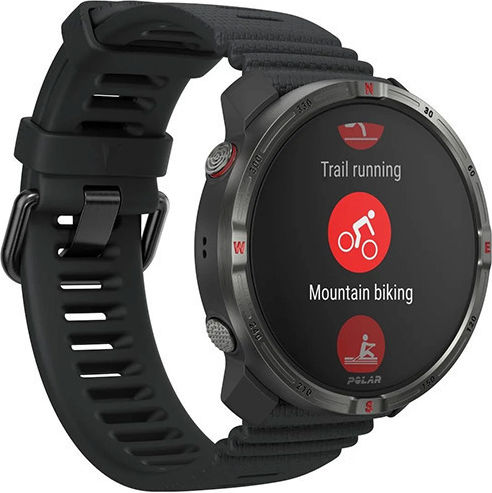 Polar GRIT X2 44mm Αδιάβροχο Smartwatch με Παλμογράφο (Μαύρο)