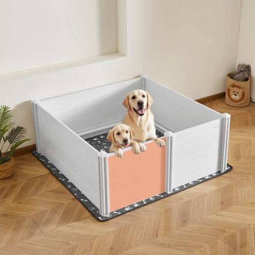 Vevor Πόρτα Σκύλου από Πλαστικό σε Γκρι Χρώμα 60 x 60 x 24εκ.