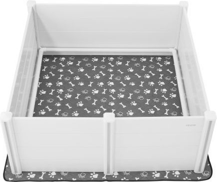 Vevor Πόρτα Σκύλου από Πλαστικό σε Γκρι Χρώμα 60 x 60 x 24εκ.