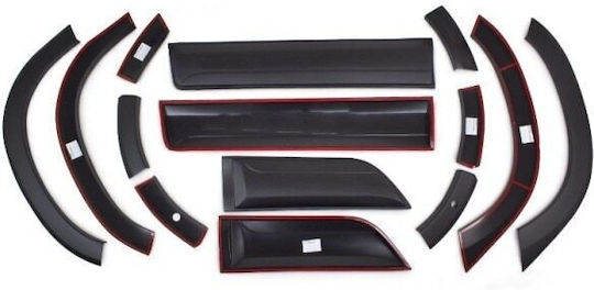 Set Idealstore 12 Protectoare Uși cu Aripi + 2 Protectoare de Compatibilitate Fără Senzori Dacia Duster II 2018 Încoace Fabricate din Plastic ABS