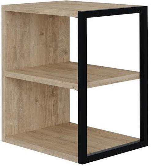 Τετράγωνο Βοηθητικό Τραπεζάκι Echo Ξύλινο Sapphire Oak Μ30xΠ42xΥ45εκ.