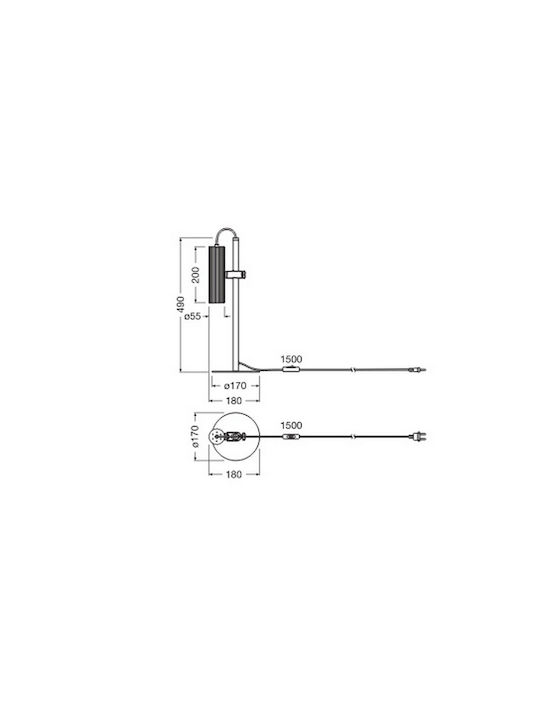 Osram Office Lamp for Socket GU10 in Black Color