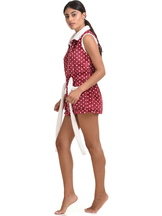 Silk Dream Sommer Damen Pyjama-Set Bordeaux