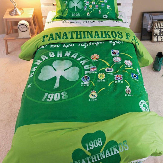 Palamaiki Παναθηναϊκός FC 3 Σετ Υπέρδιπλο Πράσινο 240x250cm 3τμχ
