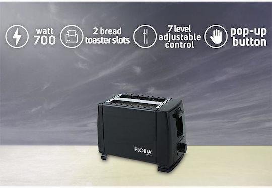 Zilan Φρυγανιέρα 2 Θέσεων 700W Μαύρη