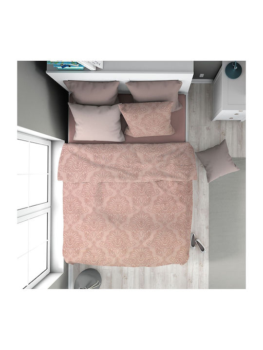 Dimcol Duvet Cover Cotton Queen 220x240 Artemis 703 703 Dusty Rose