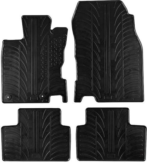 Lampa Set of Front and Rear Mats 4pcs Tray Type for Renault Kadjar 2015+ Black