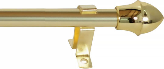 Import Hellas Extendable Metallic Curtain Pole Briz-Briz Single Φ12mm 55-85 Gold