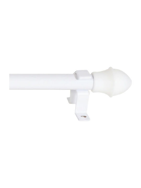 Import Hellas Extendable Metallic Curtain Pole Briz-Briz Single Φ12mm 55-85 White