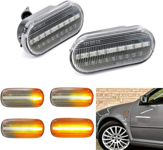Carro Φλας Led για Ford Focus C-Max / Fiesta / Galaxy Mercedes-Benz Vario Mini Cabrio Seat Toledo / Leon / Ibiza / Cordoba / Alhambra / Arosa / Exeo / Inca / Altea / Mii Skoda Citigo Volkswagen Golf / Vento / Bora / Passat / Polo / Transporter / Caddy / LT / Eos / Fox / Golf Plus / Jetta / Lupo / Santana / Sharan / Amarok / Up 2τμχ