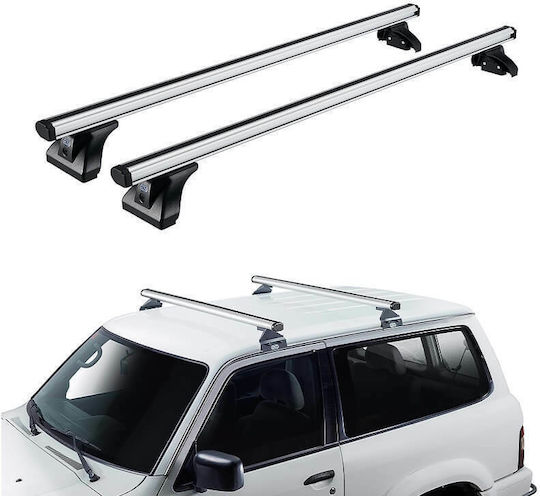 Cruz Car Roof Bars Aluminum Alu Cargo AF 118cm Universal Set with Roof Rack Legs Silver