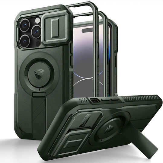 Dexnor 360 Full Cover Husa Metalică Verde iPhone 14 Pro