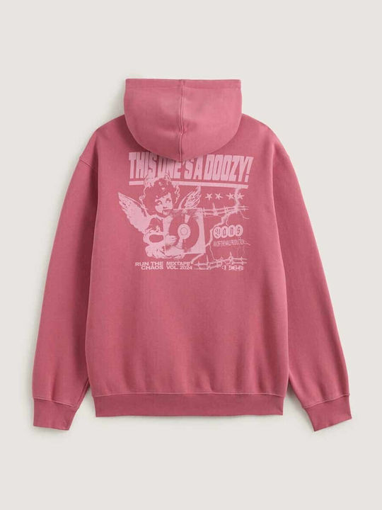 Earthbound Φούτερ με Κουκούλα Ρόζ