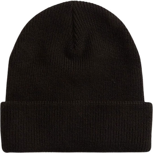Beanie Unisex Σκούφος Πλεκτός σε Μαύρο χρώμα