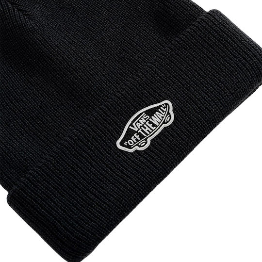 Beanie Unisex Σκούφος Πλεκτός σε Μαύρο χρώμα
