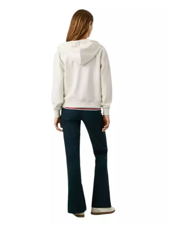 Women's Sweatshirt Jacket Hooded Ecru