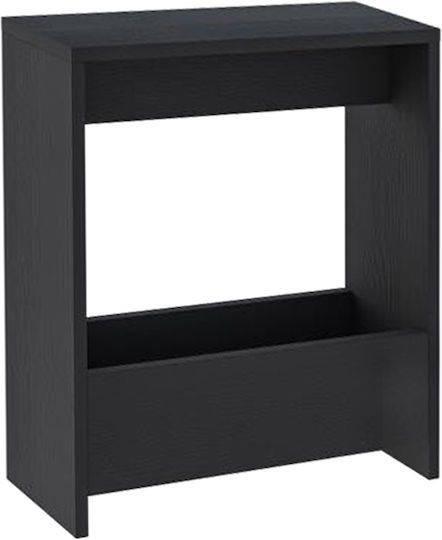 Rectangular Side Table Simpi from Solid Wood Black Wood W55xD20xH60cm