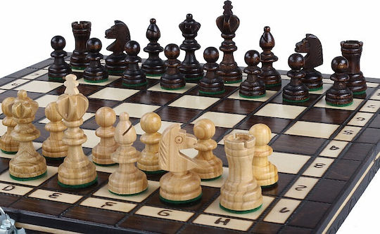 Chess + Checkers 35x35cm Cherry