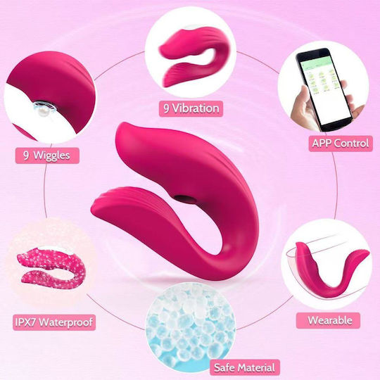 Vibrator Δονητής mit Fernbedienung Rosa