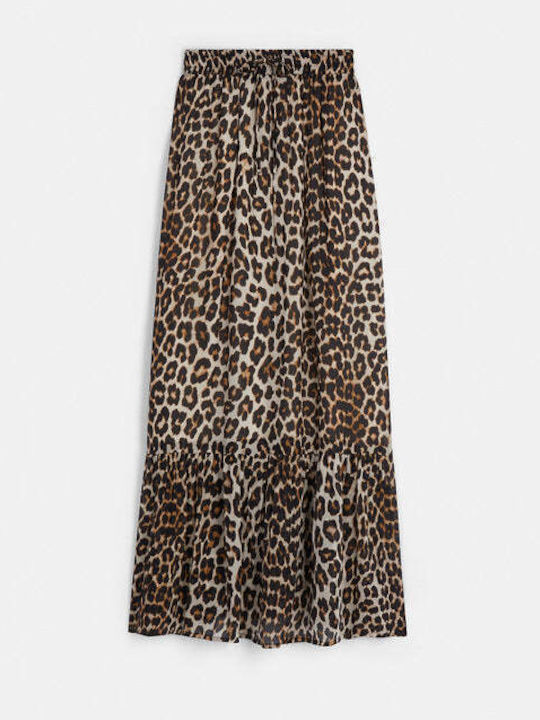 Maxi Rock Leopard Braun