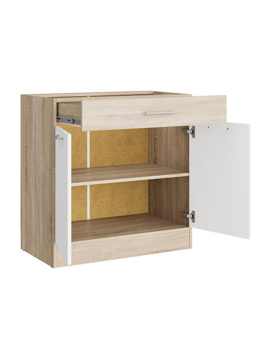 Επιδαπέδιο Ντουλάπι Sonoma Oak, White 80x46x82εκ.
