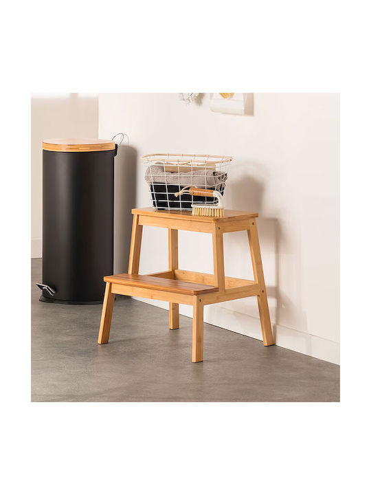 Kitchen Stool Wooden MOD Premium Series Bamboo Beige 43.5x43.5x46.6cm