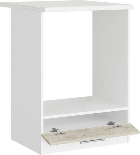 Ντουλάπι Κάτω Φούρνου με Πάγκο Εργασίας White, White Craft Oak 60x46x85εκ. Ντουλάπι Κάτω Φούρνου με Πάγκο Εργασίας White, White Craft Oak 60x46x85εκ.