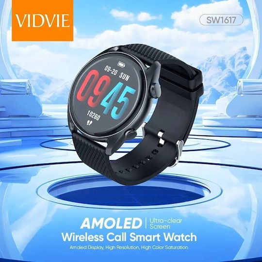 Vidvie SW1617 Smartwatch με Παλμογράφο (Μαύρο)