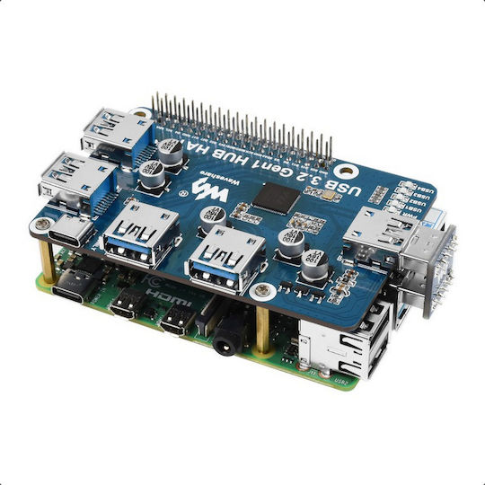 Usb 3.2 Gen1 Hub Hat Raspberry Pi 4x Usb 3.2 Gen1 Ports Driver-free