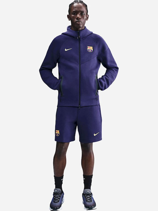 Nike Fc Barcelona Tech Fleece Sweatshirt with Hood Purple HJ6426