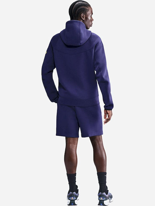 Nike Fc Barcelona Tech Fleece Sweatshirt with Hood Purple HJ6426