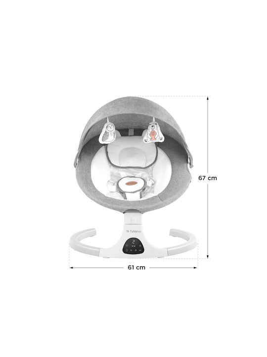 Tulano Electric Relax pentru Bebeluși Leagăn Astrid cu Muzică Gri